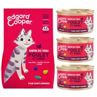 Edgard & Cooper Senior Kip en Kalkoen proefaanbieding voor katten